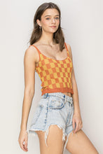 Load image into Gallery viewer, Checkered Knit Cami Top (8028538241232)
