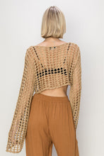 Load image into Gallery viewer, Open Stitch Crochet Crop Top (8028538208464)
