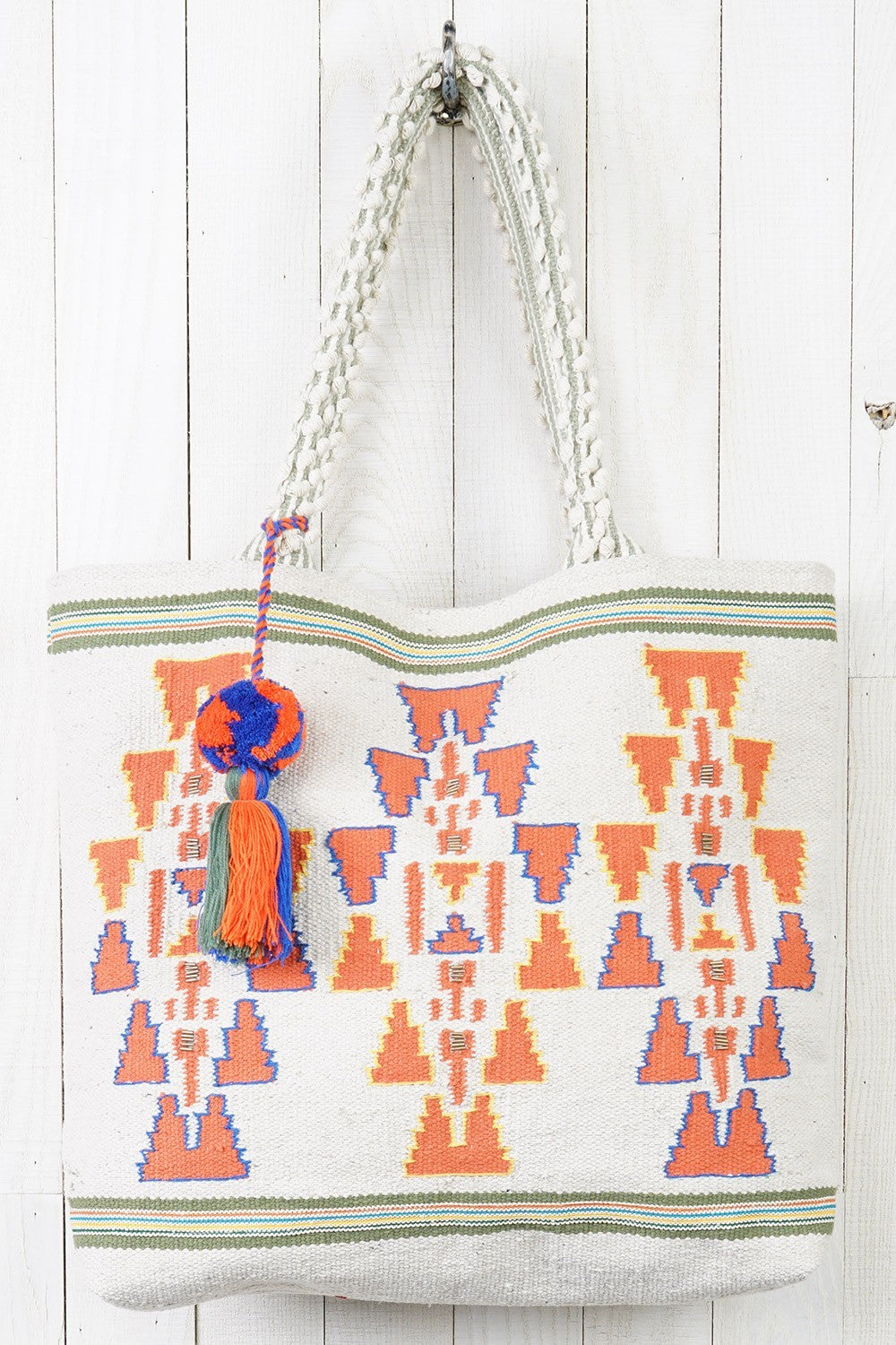 Tribal Pattern Tote Bag (8261795512528)