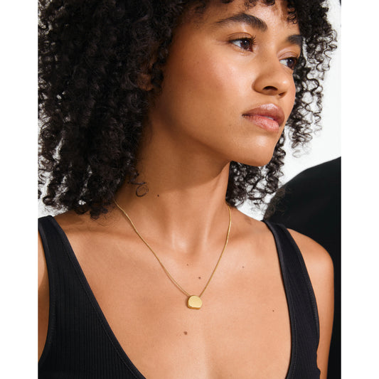 Presence Coin Necklace Gold-Plated