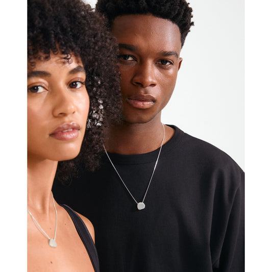 Presence Coin Necklace Silver-Plated