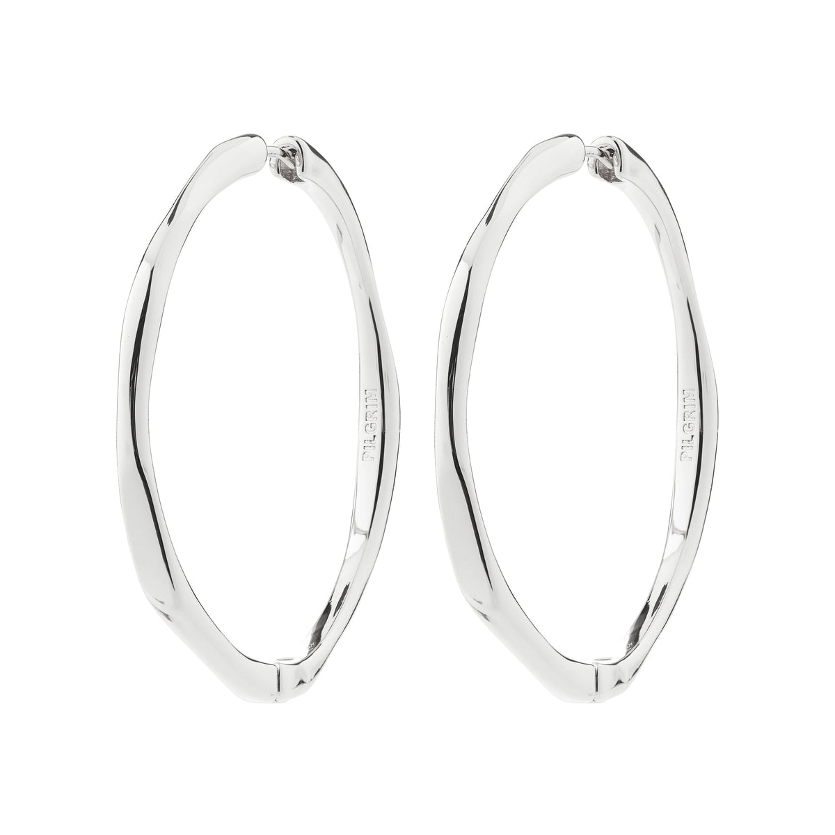 Boucles d'oreilles créoles Présence Plaqué argent