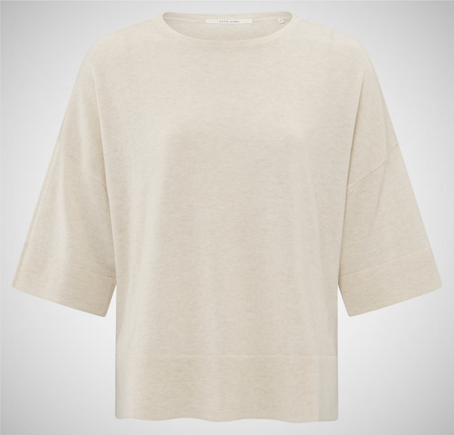 Oversize Fine Knitted Short Sleeve T-Shirt (8255629328592)