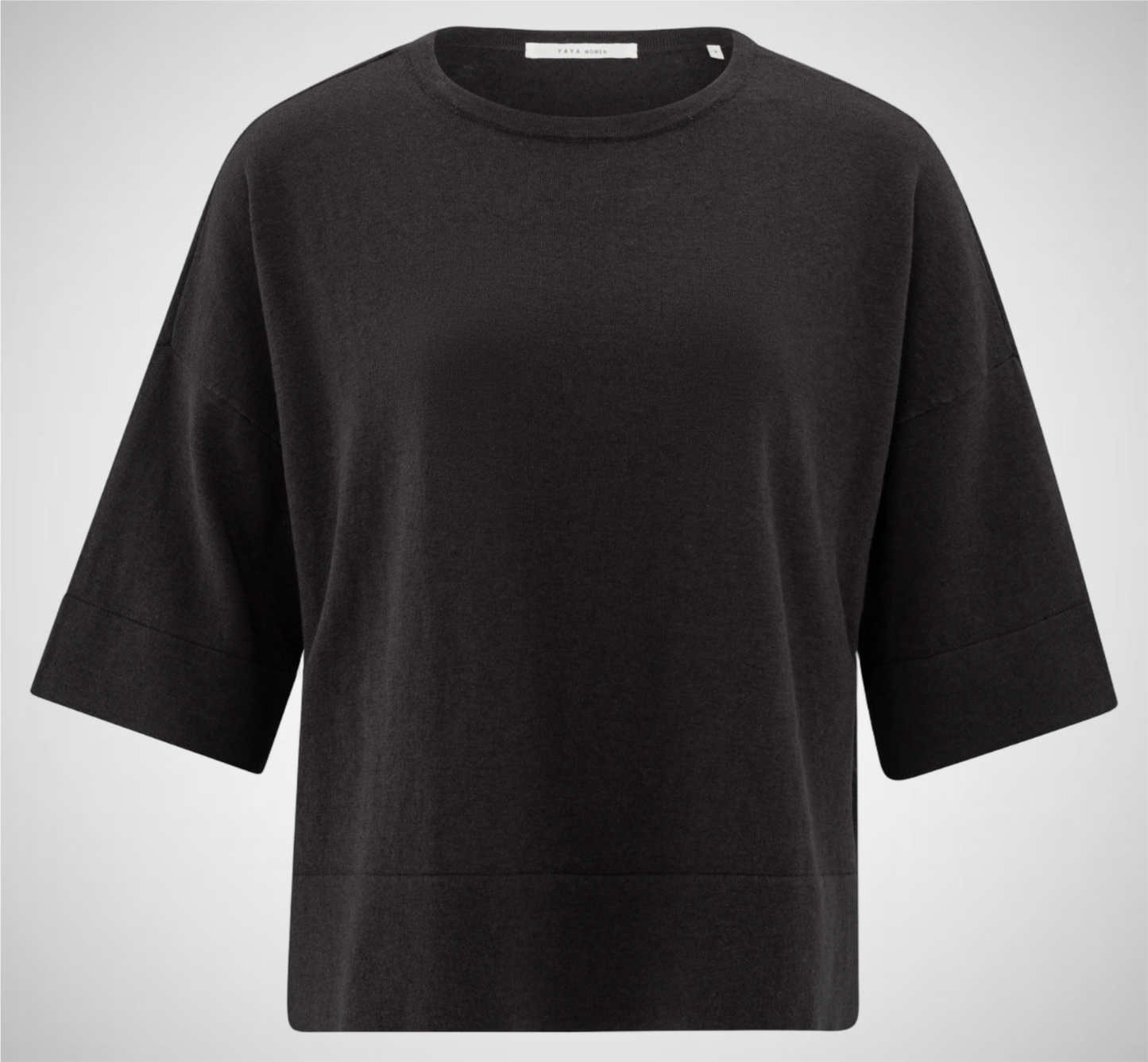 Oversize Fine Knitted Short Sleeve T-Shirt (8255629328592)