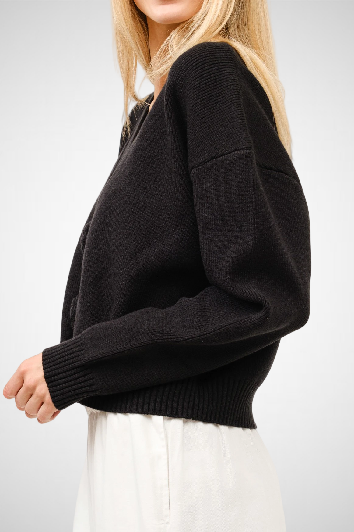 Knit Floral Detail Cardigan (8260446748880)