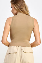 Load image into Gallery viewer, Ribbed Mockneck Sleevless Top (8027792507088)
