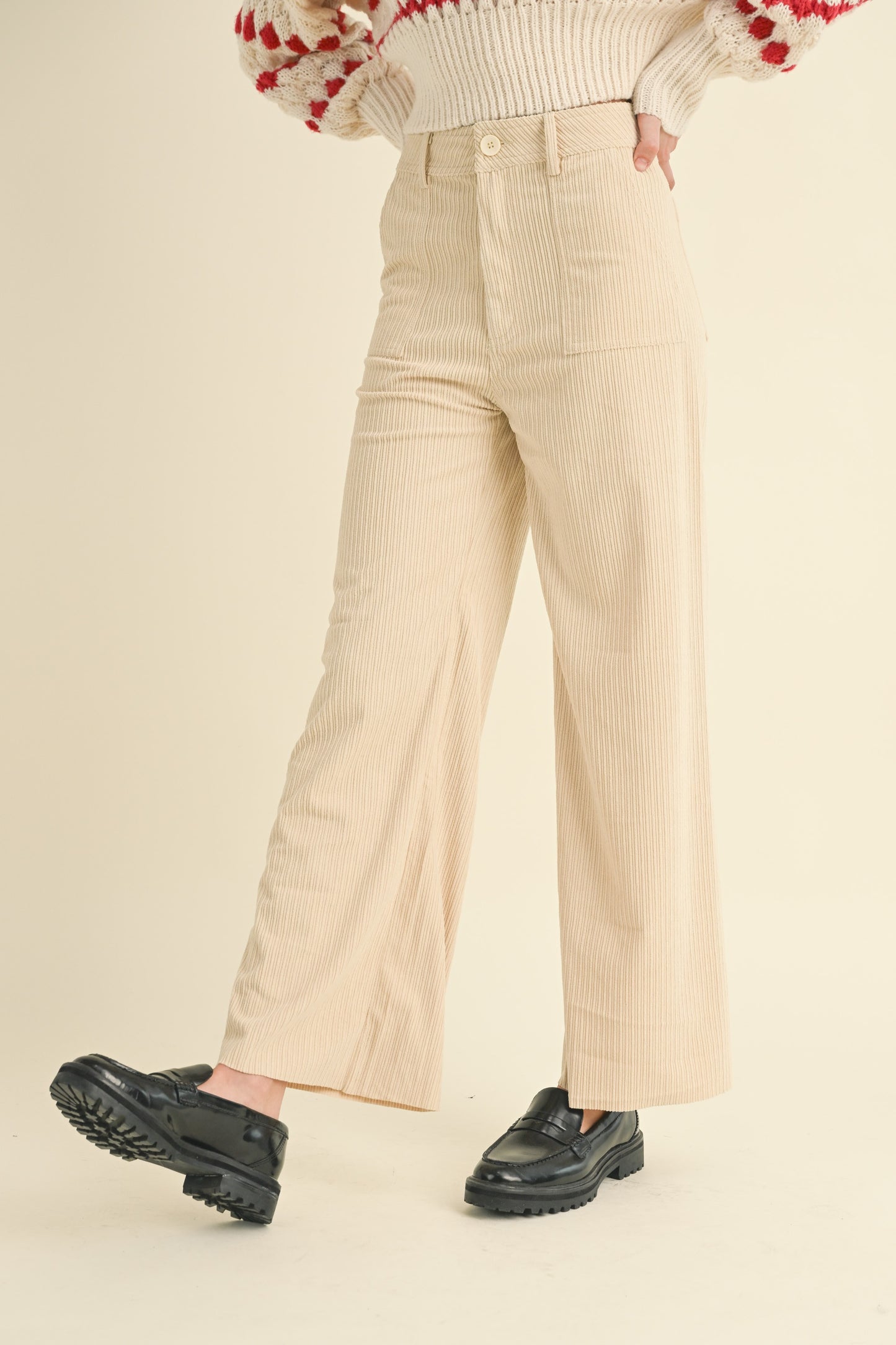 Corduroy With Front Pocket Pants (8122691354832)
