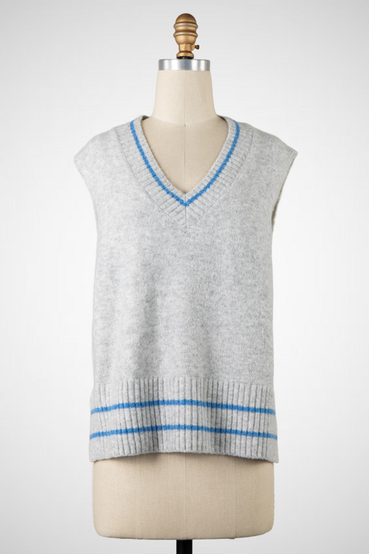 V-Neck Knit Vest (8260682744016)