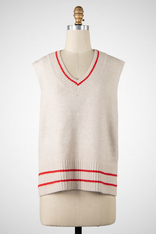 V-Neck Knit Vest (8260682744016)