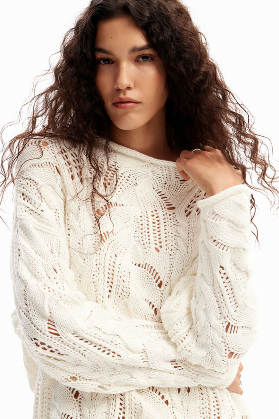 Oversize Openwork Pullover (7990836789456)