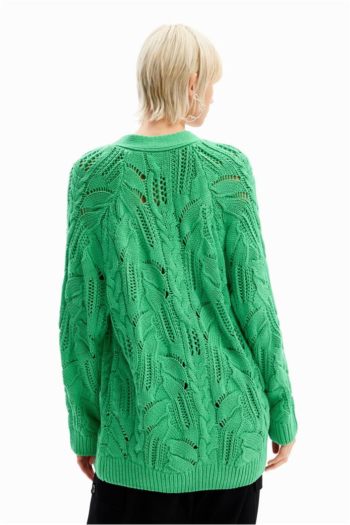 Oversize Openwork Cardigan (7990836330704)