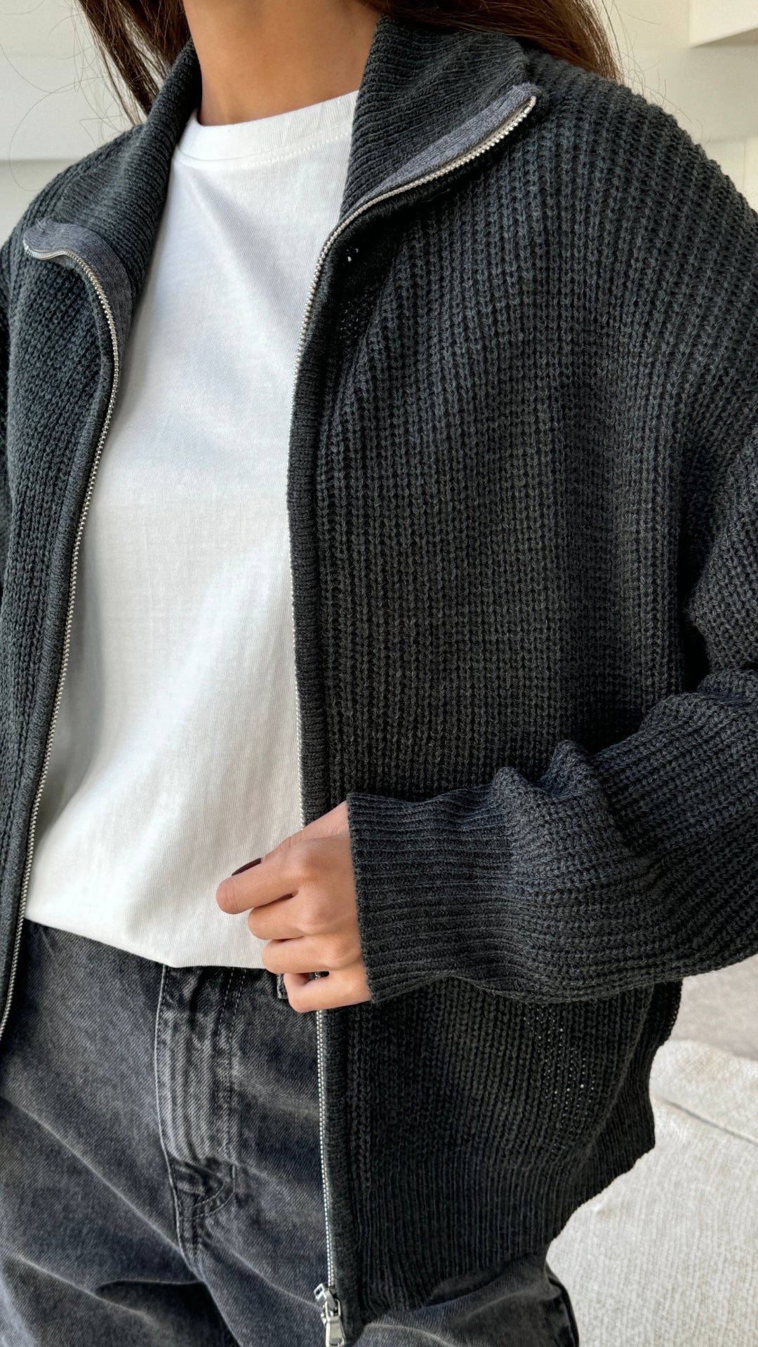 Allia Zip Cardigan (8350132142288)