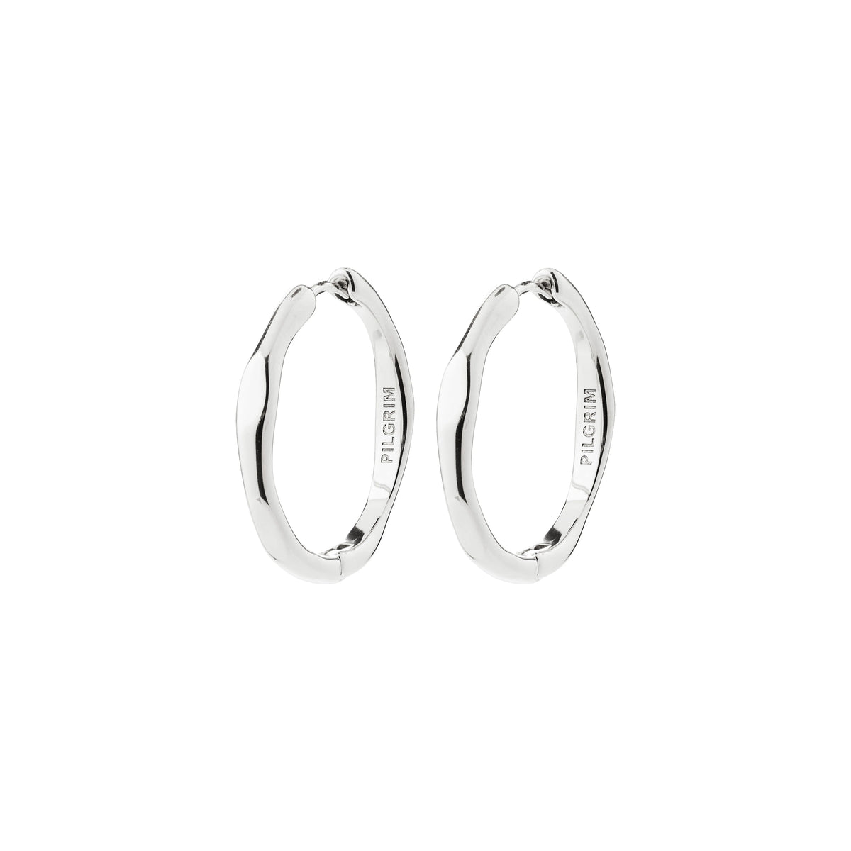 Boucles d'oreilles créoles intérieures plaquées argent