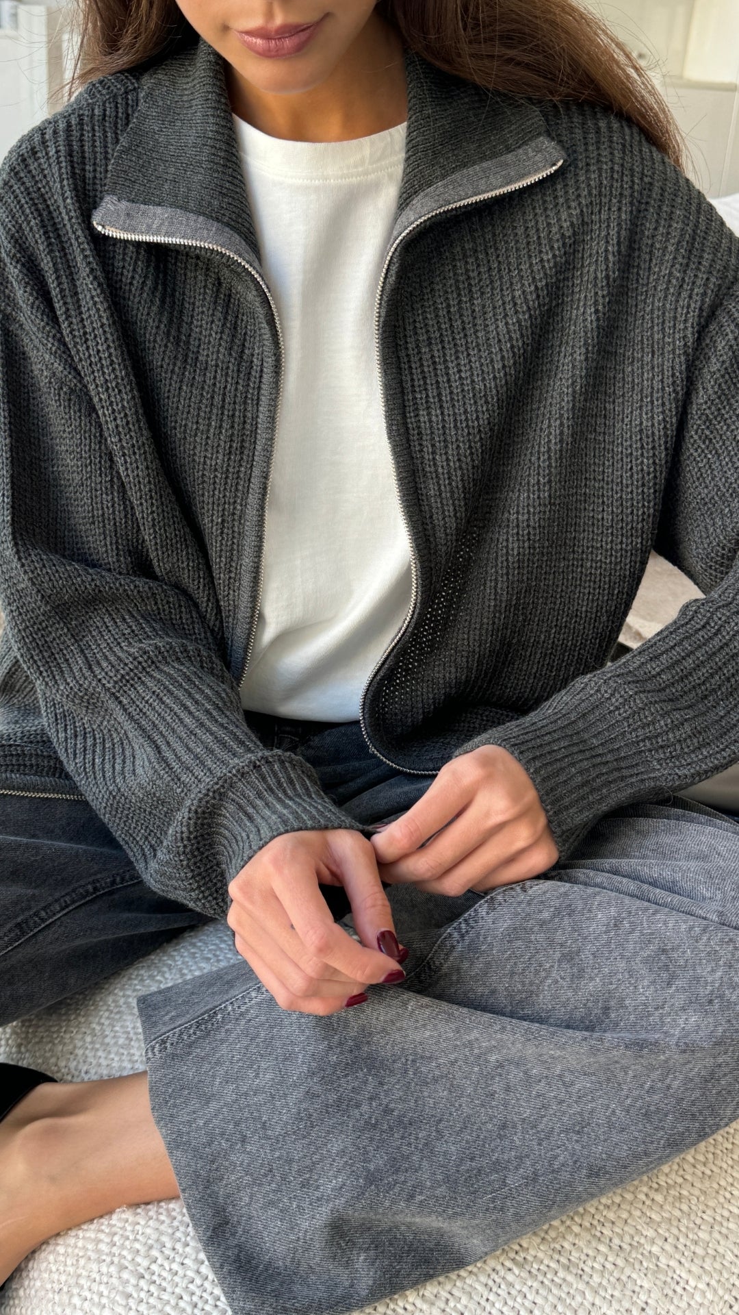 Allia Zip Cardigan (8350132142288)