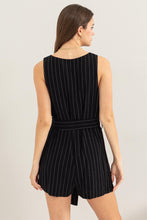 Load image into Gallery viewer, Pinstriped Linen Blended Romper (8028538110160)
