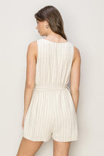 Load image into Gallery viewer, Pinstriped Linen Blended Romper (8028538142928)
