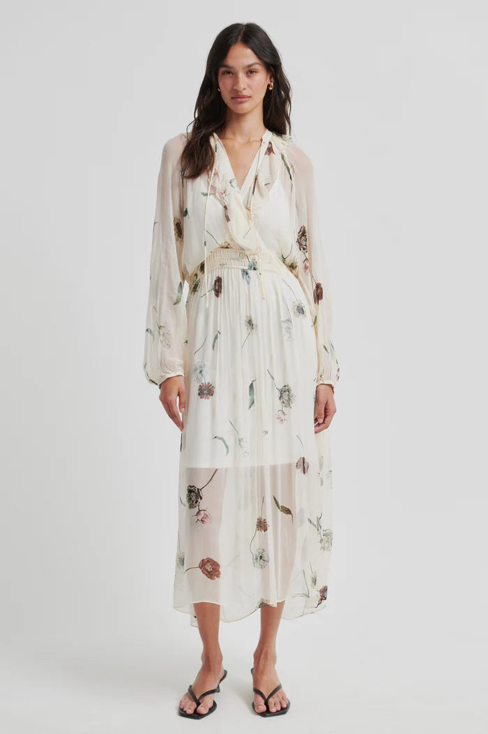 Robe longue florale
