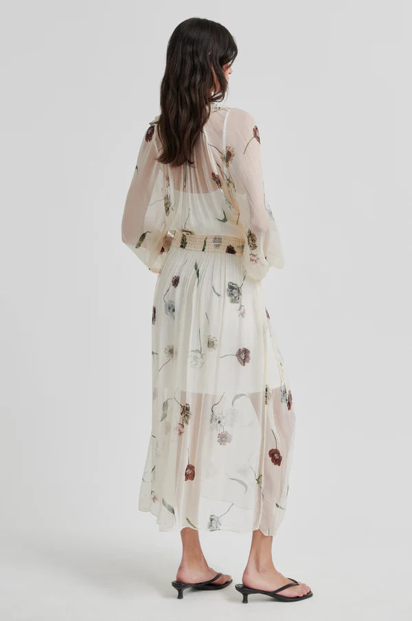 Robe longue florale