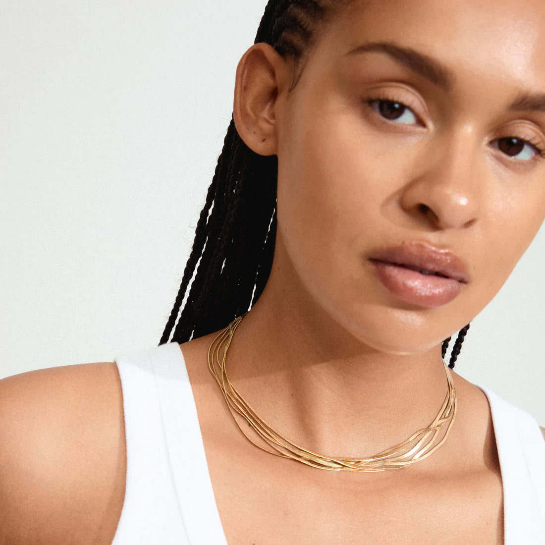 Kira Recycled Necklace Gold Plated (8302554939600)