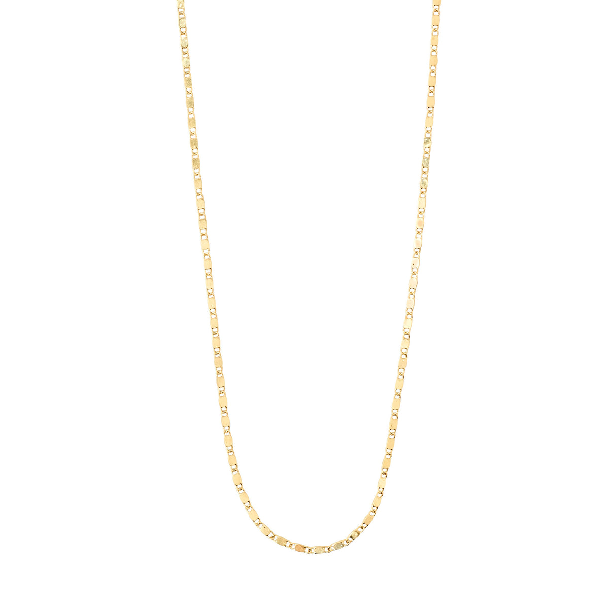 Collier chaîne à maillons plats Parisa plaqué or