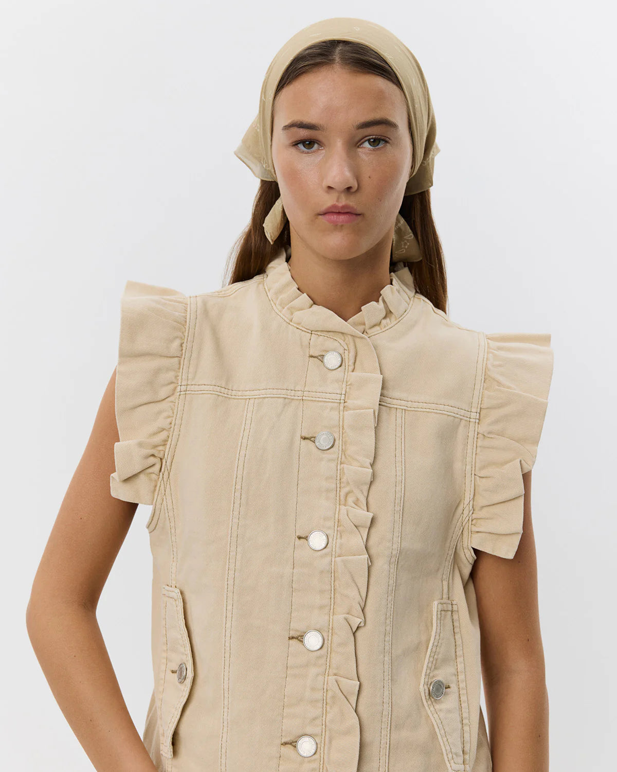 Sleeveless Denim Vest (8257185972432)