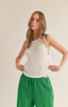 Load image into Gallery viewer, The Breeze Open Knit Neck Detail Sweater Tank (8037844254928)
