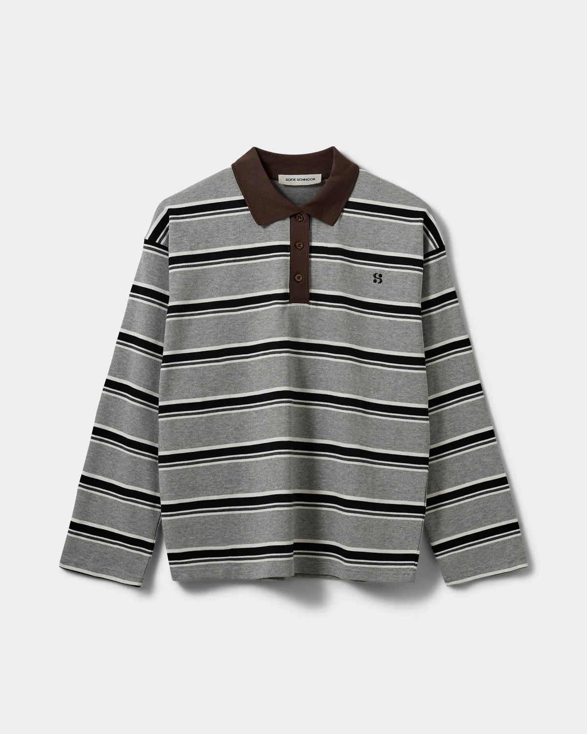 Pria Striped Ls Polo
