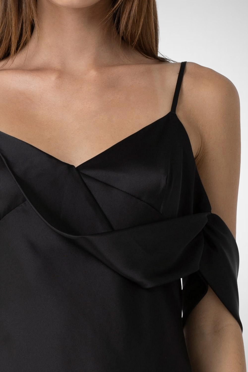 Woven Satin Cami Long Dress (8261478154448)