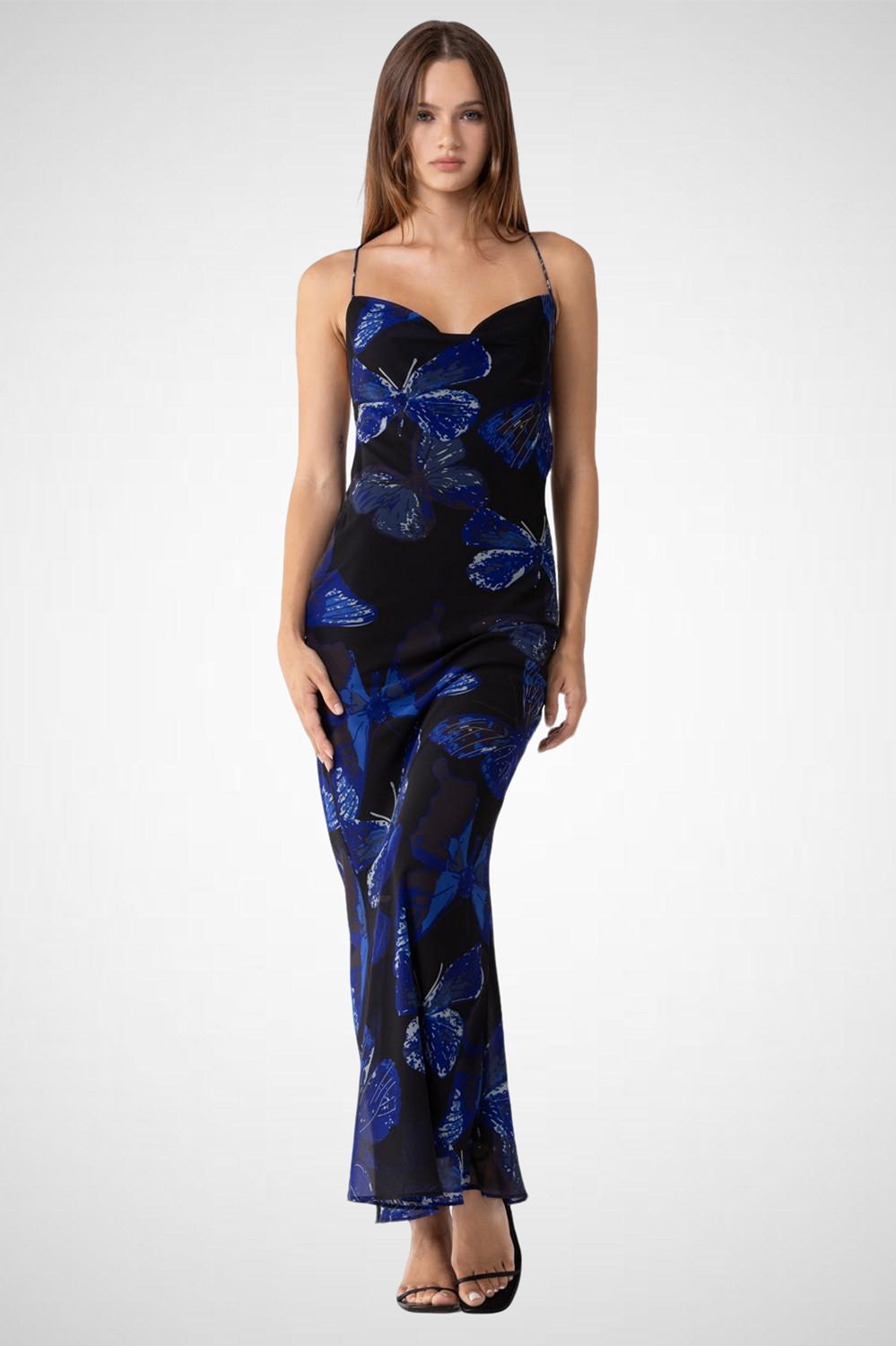 Floral Print Sleeveless Maxi Dress (8261478351056)