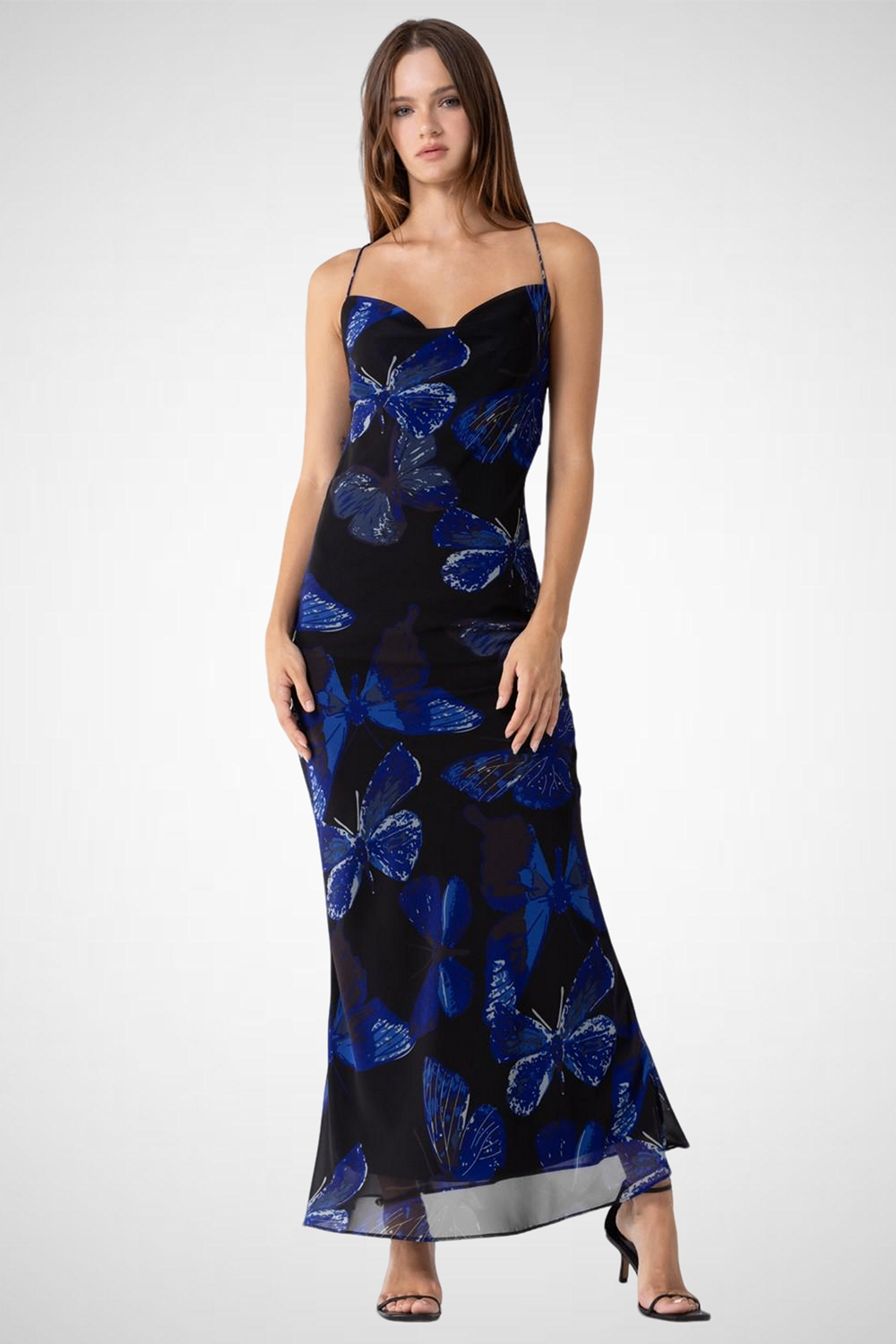 Floral Print Sleeveless Maxi Dress (8261478351056)
