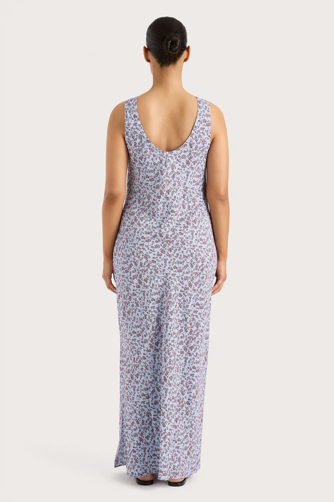 Amaryllis Floral long dress (8245135474896)