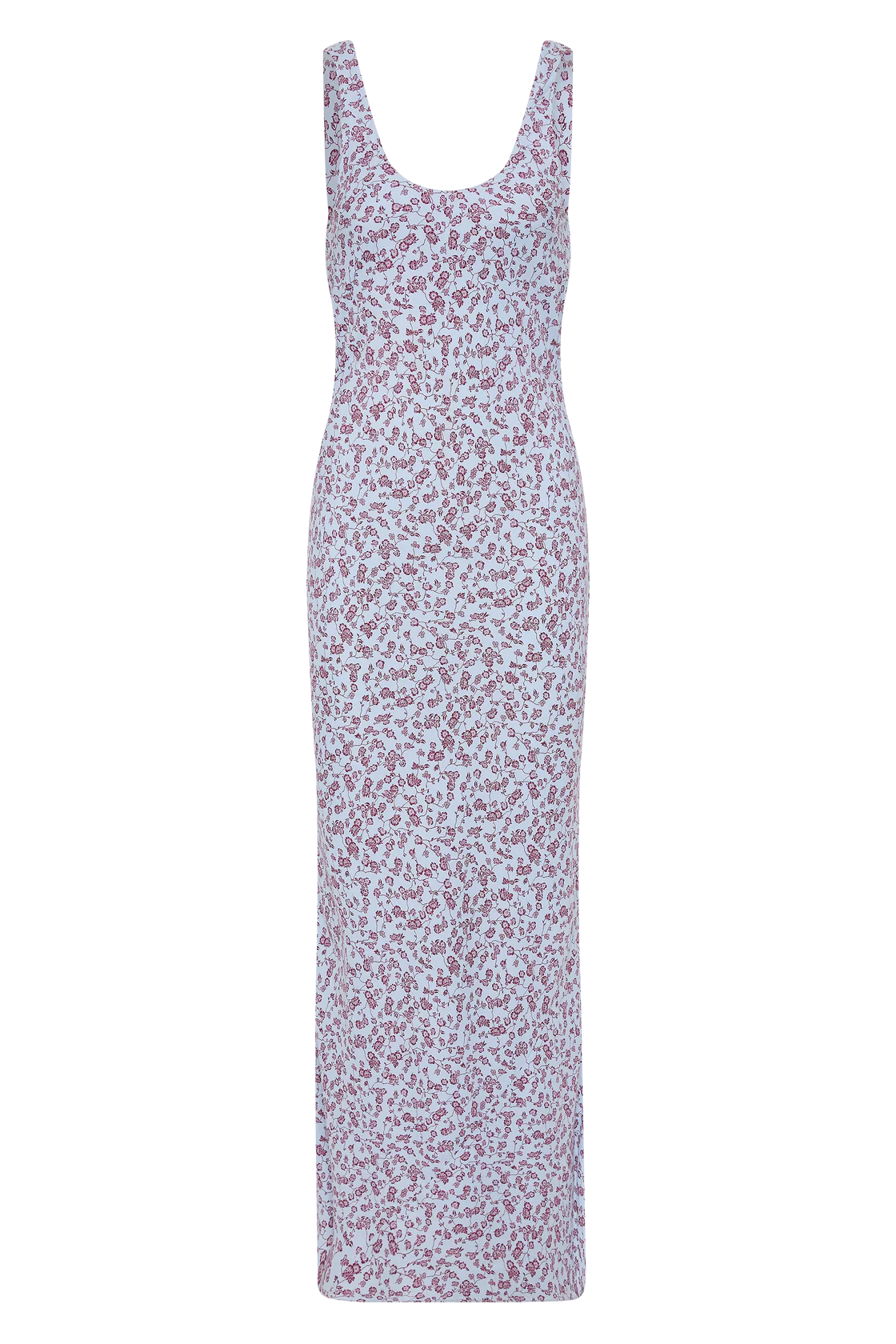 Amaryllis Floral long dress (8245135474896)