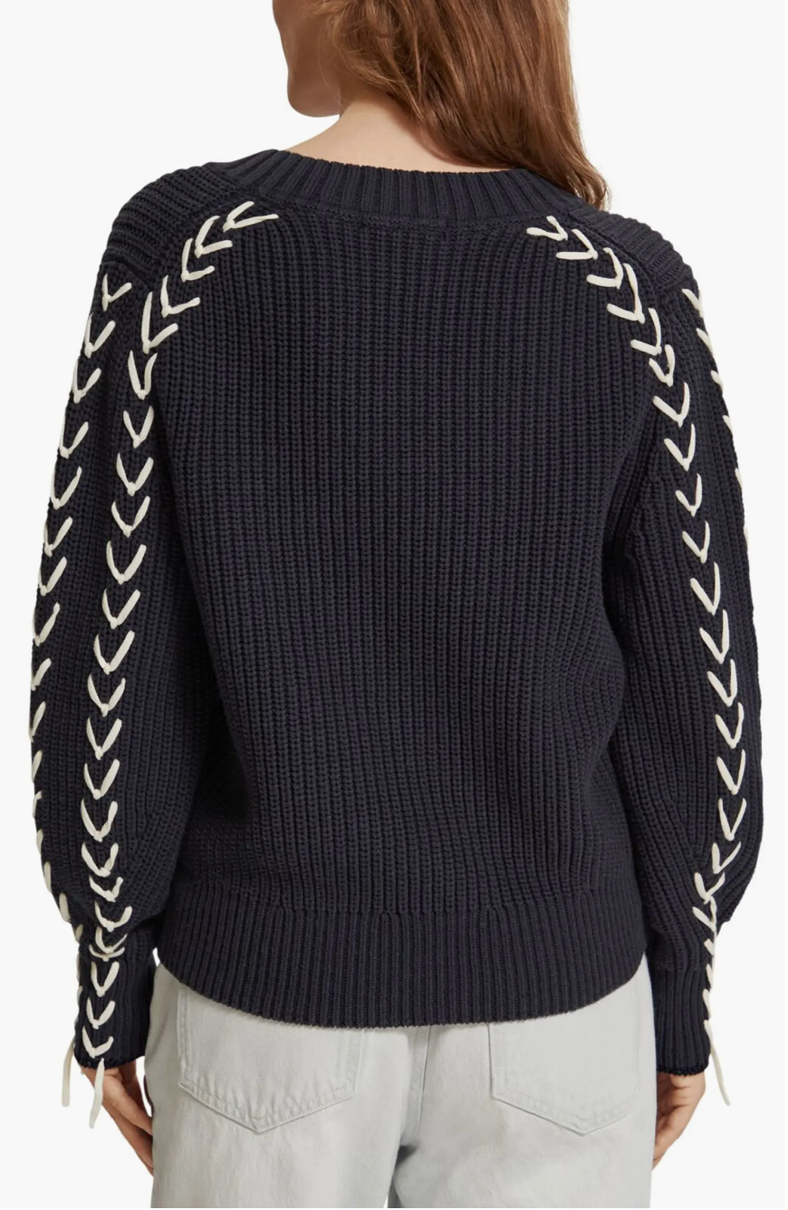 Laced Up Sleeve Pullover (8002670788816)