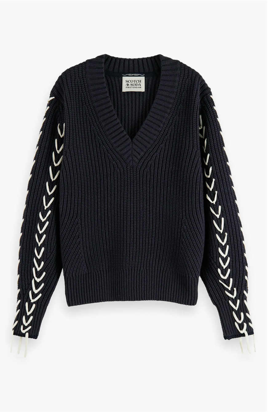 Laced Up Sleeve Pullover (8002670788816)