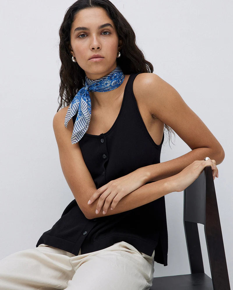 Sleeveless Button Down Light Vest (8253750182096)