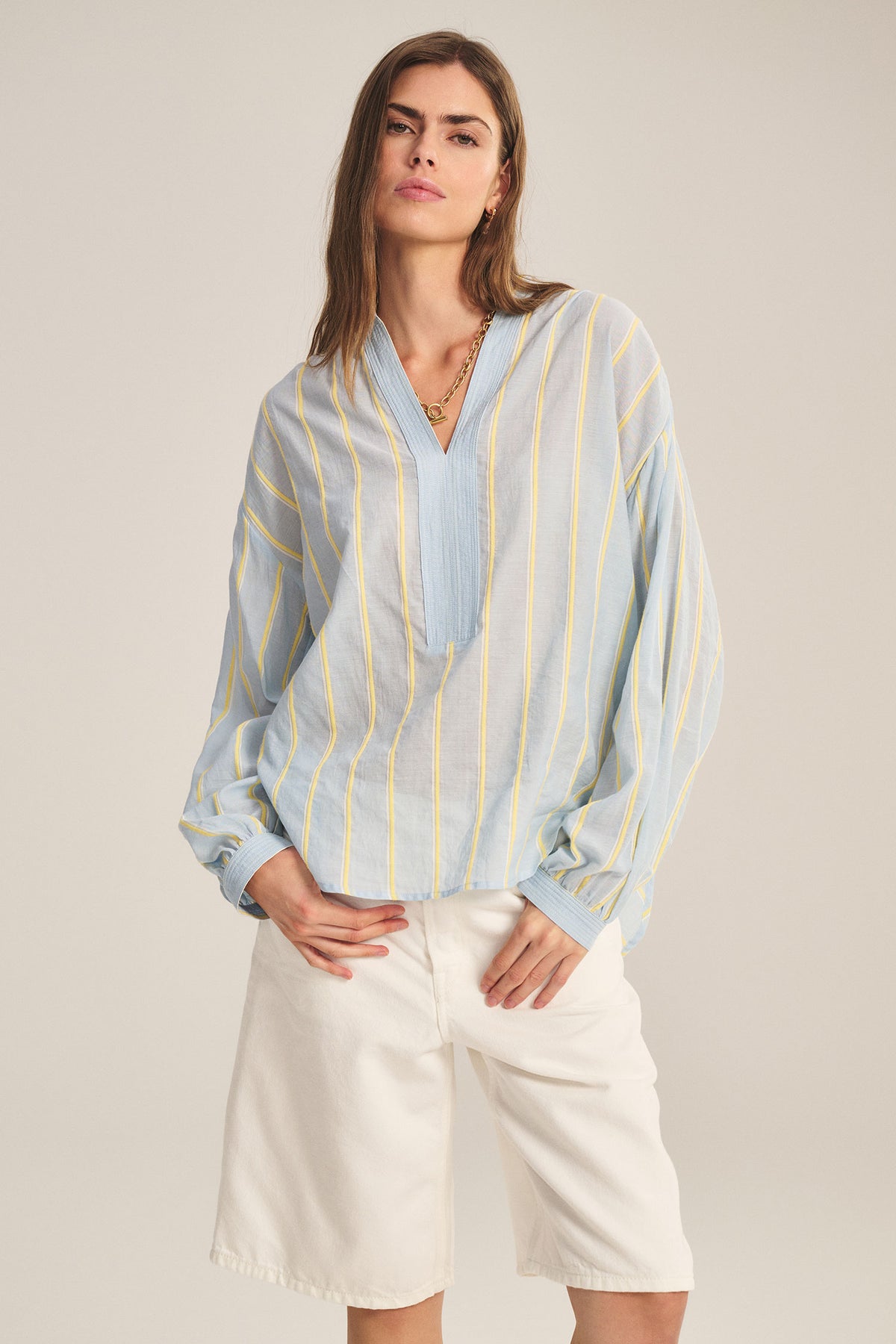 Yarn Dyed Stripes Top