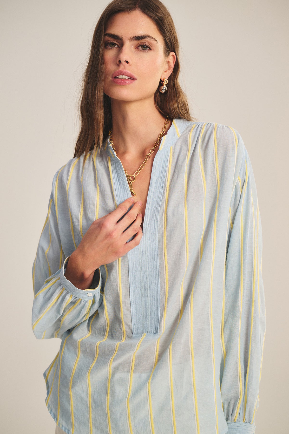 Yarn Dyed Stripes Top