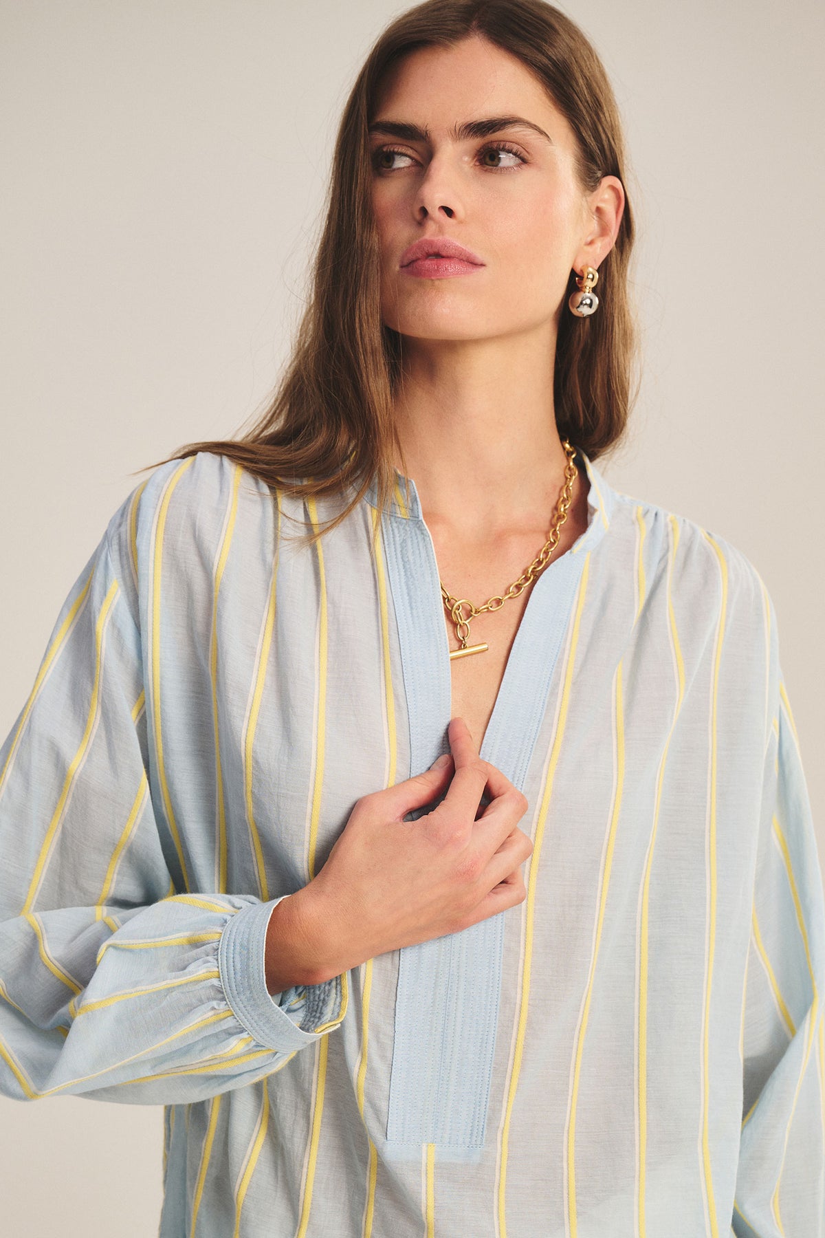 Yarn Dyed Stripes Top
