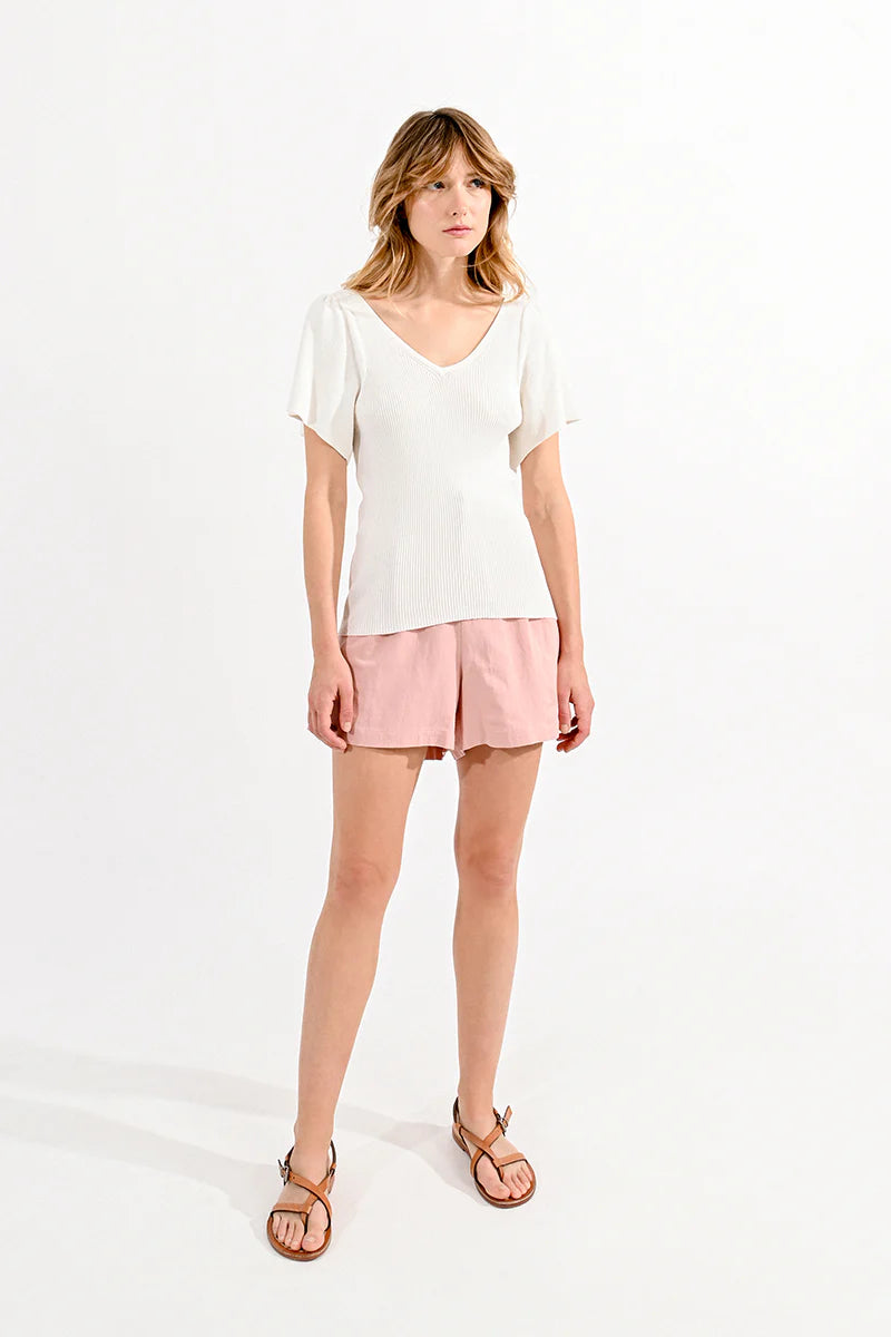 Deep V Neckline Jumper (8065754890448)