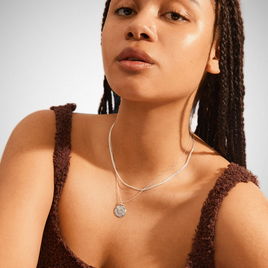 Nomad 2-In-1 Coin Necklace Silver-Plated (8302555693264)