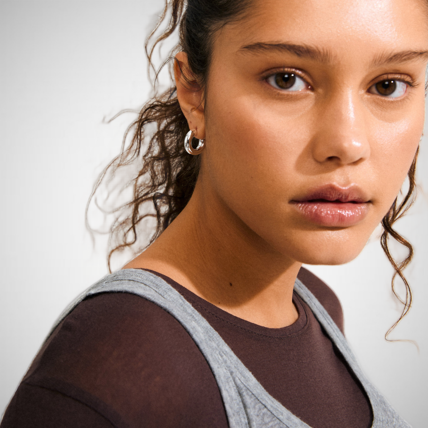 Phase Small Hoops Silver-Plated (8335103852752)