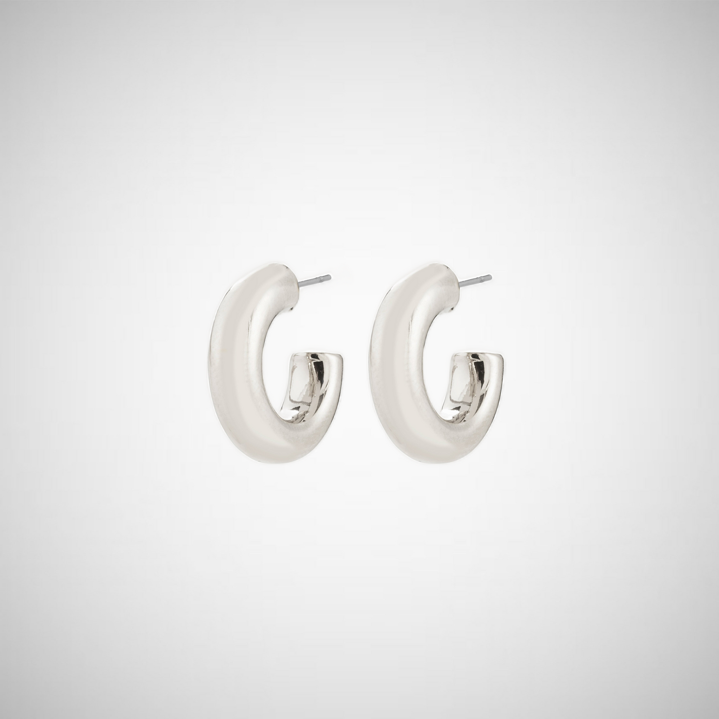 Phase Small Hoops Silver-Plated (8335103852752)