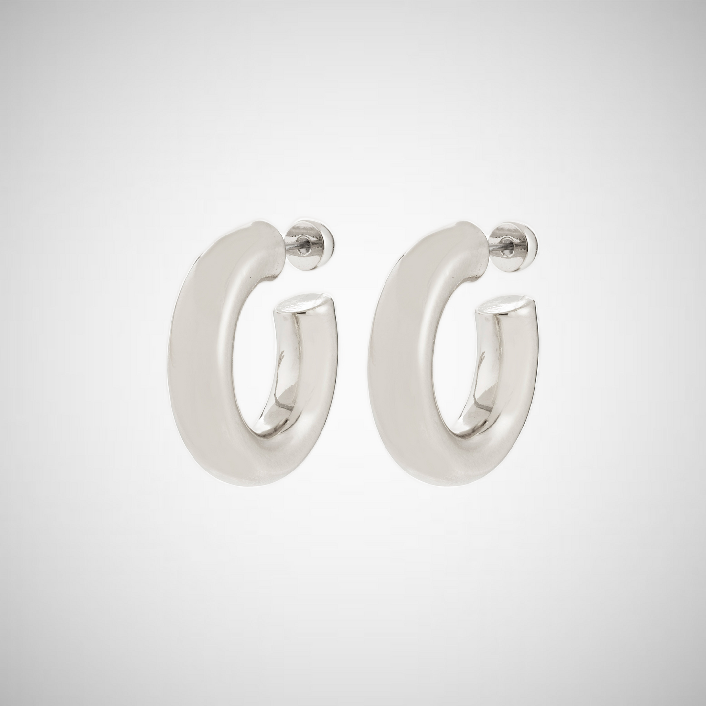 Phase Large Hoops Silver-Plated (8335103918288)