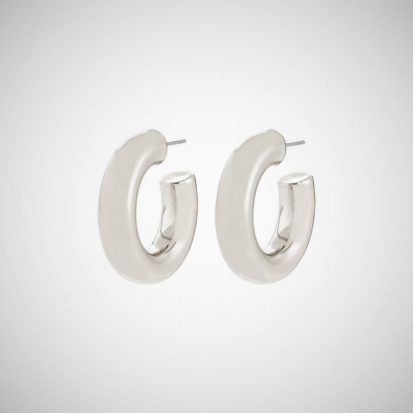 Phase Large Hoops Silver-Plated (8335103918288)