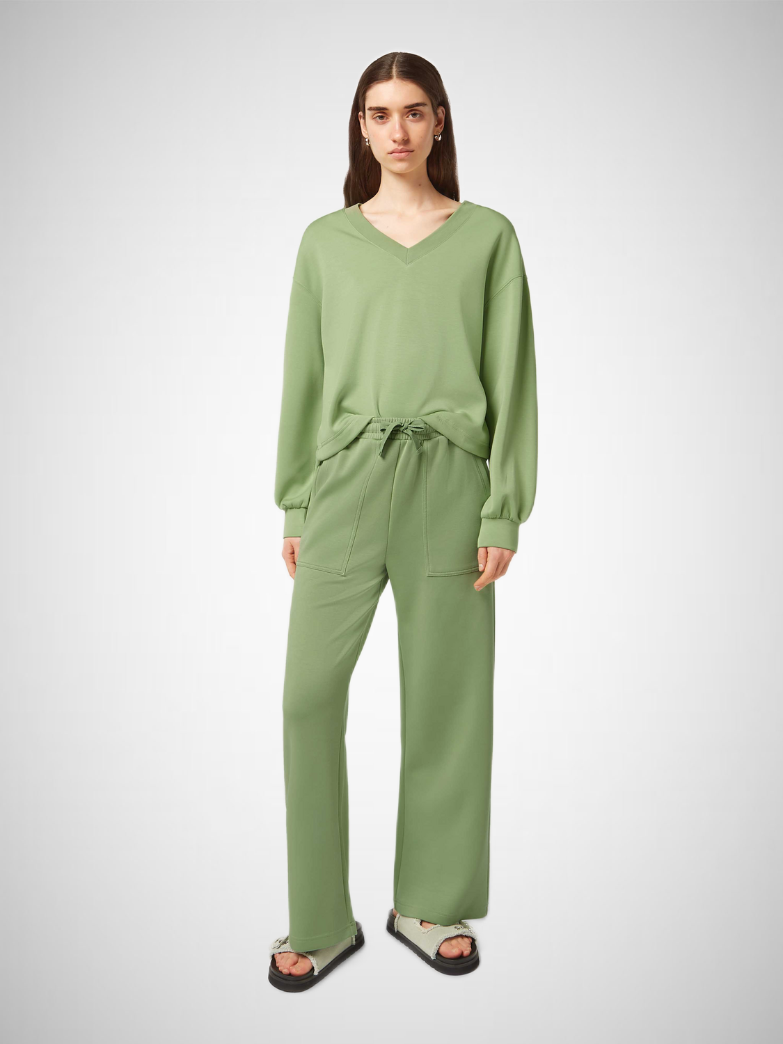 V-Neck Modal Sweatshirt (8277166391504)