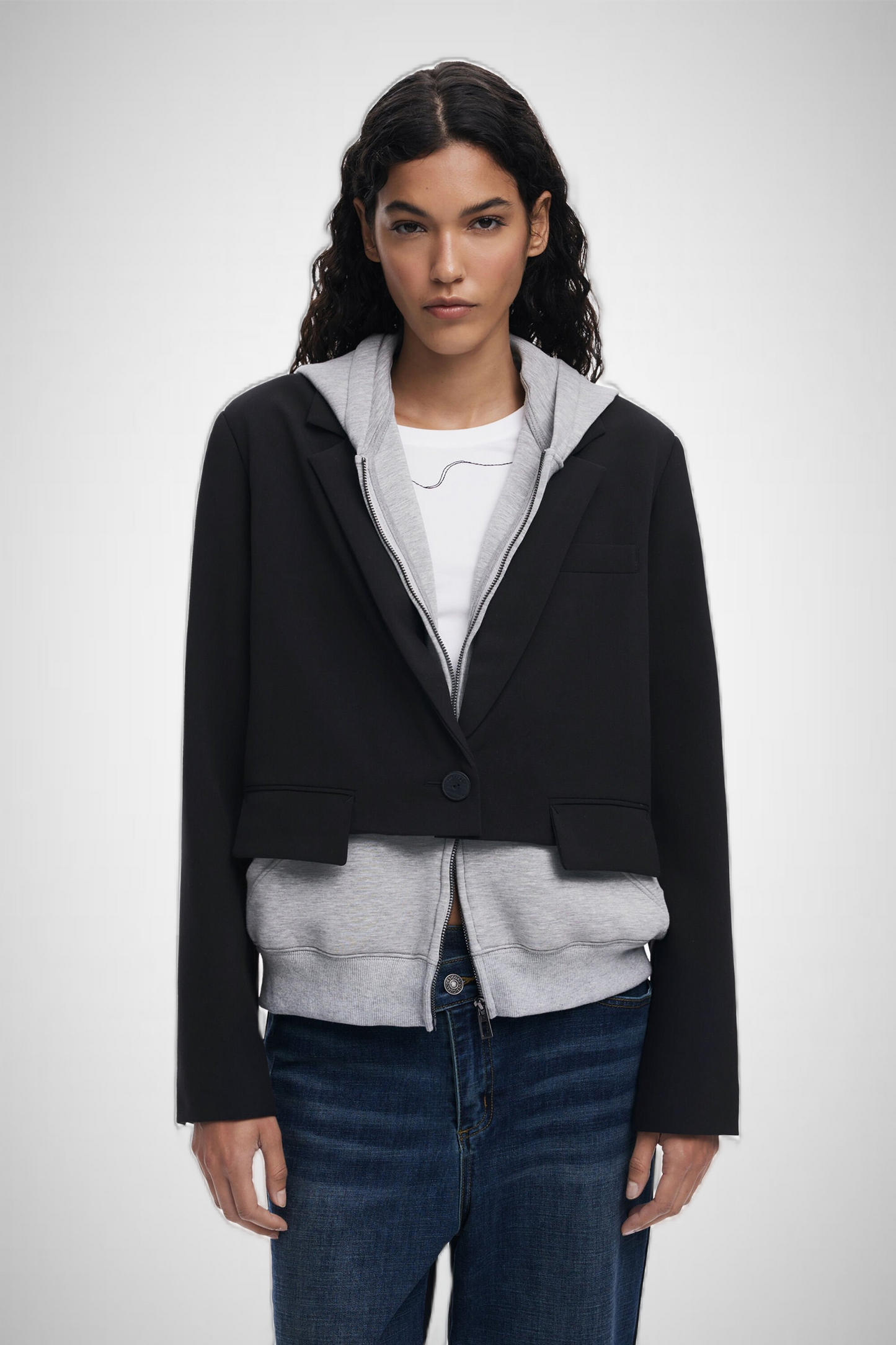 Combined Knit Blazer (8337562173648)