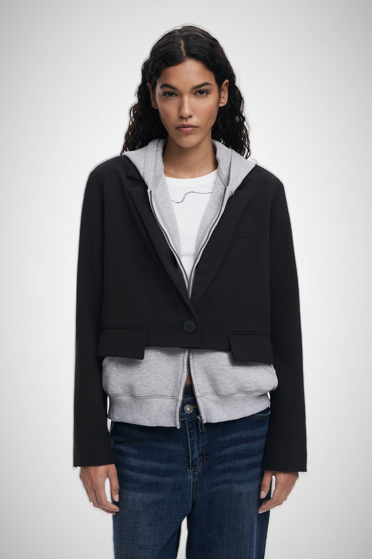 Combined Knit Blazer (8337562173648)