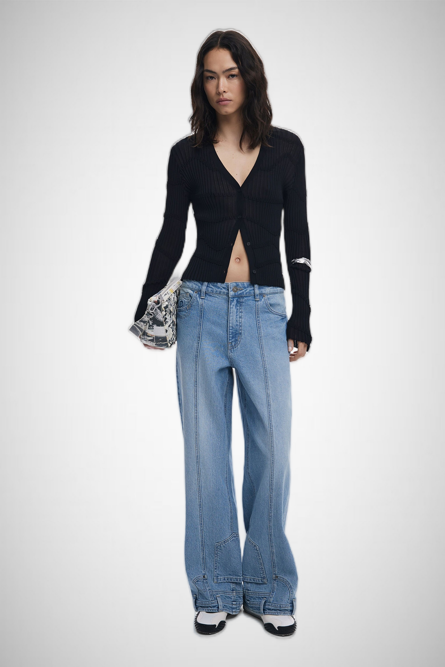 Fitted Textured Cardigan (8337562206416)
