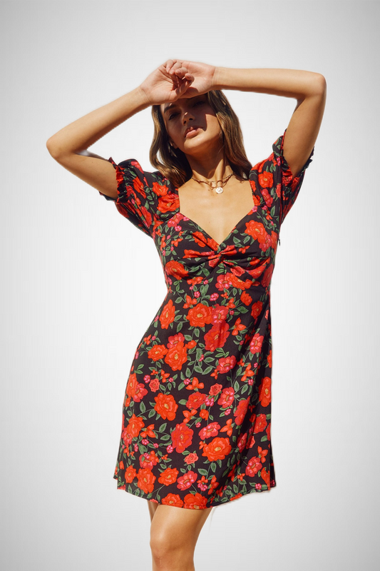 Hearts On Fire Twist Knot Mini Dress (8276756725968)