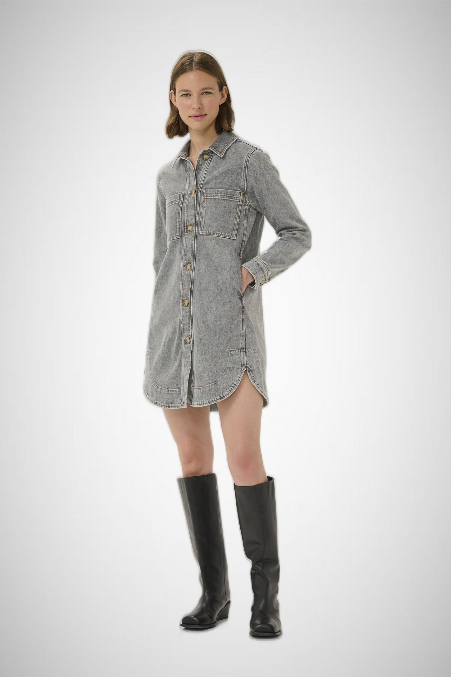 Nanas Denim Dress (8332017074384)